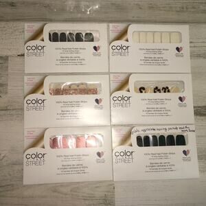 Bundle of 6 Color Street Nail Polish Strips Soho-ver it Swiss & Tell Rose Gold